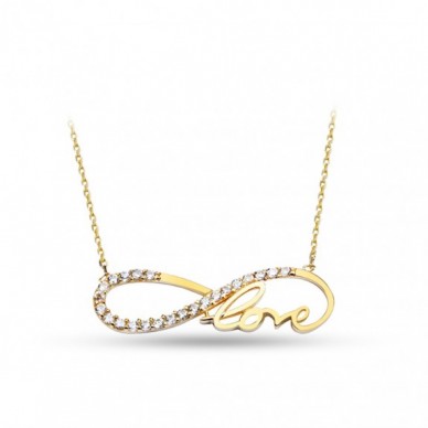 Infinity Love 14K Altın Kolye