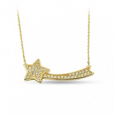 Falling Star 14K Altın Kolye