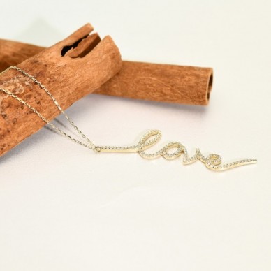 New Style Love 14K Altın Kolye